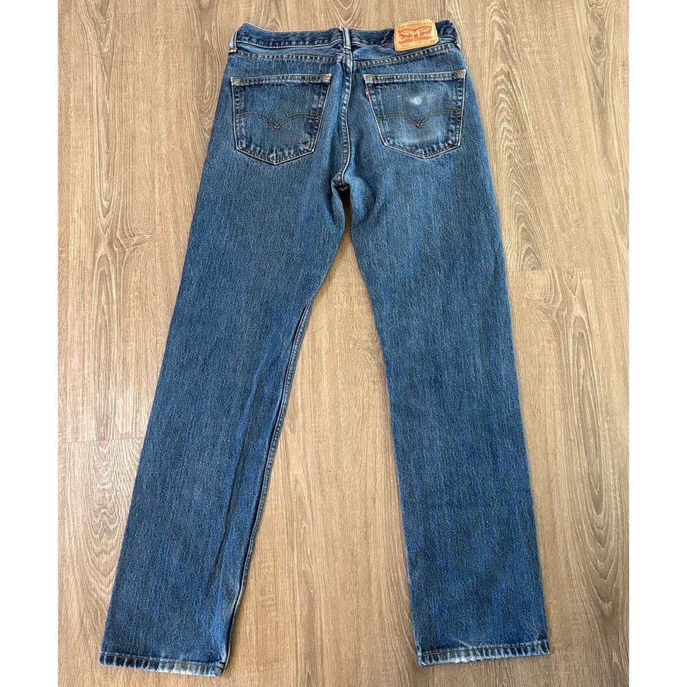 Levi’s 505 Men’s Straight Leg Jeans Blue Denim – Size 34 x 34 Classic USA Style - Picture 6 of 14